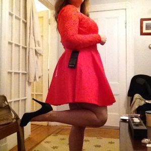 Red Bebe Skater Dress.